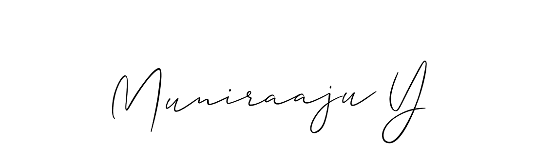 It looks lik you need a new signature style for name Muniraaju Y. Design unique handwritten (Allison_Script) signature with our free signature maker in just a few clicks. Muniraaju Y signature style 2 images and pictures png