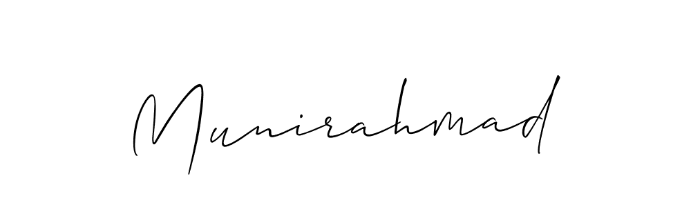 Use a signature maker to create a handwritten signature online. With this signature software, you can design (Allison_Script) your own signature for name Munirahmad. Munirahmad signature style 2 images and pictures png