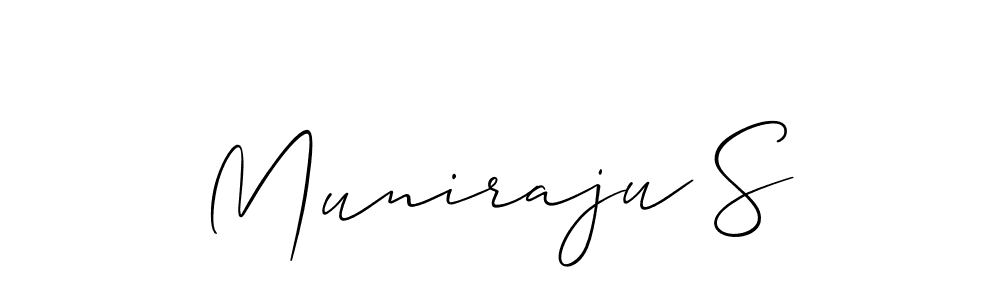 How to make Muniraju S signature? Allison_Script is a professional autograph style. Create handwritten signature for Muniraju S name. Muniraju S signature style 2 images and pictures png