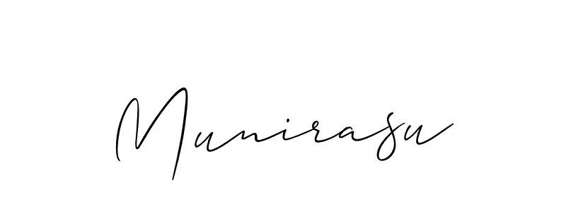 The best way (Allison_Script) to make a short signature is to pick only two or three words in your name. The name Munirasu include a total of six letters. For converting this name. Munirasu signature style 2 images and pictures png