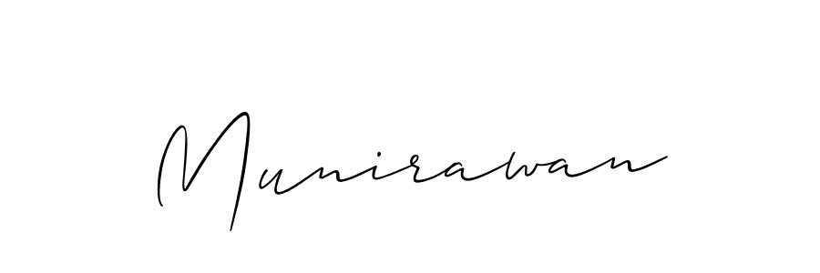 Make a beautiful signature design for name Munirawan. With this signature (Allison_Script) style, you can create a handwritten signature for free. Munirawan signature style 2 images and pictures png