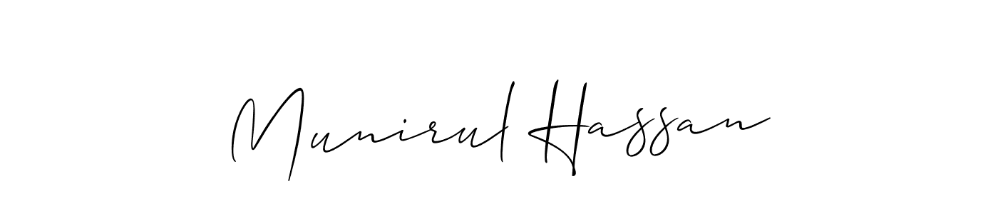 You can use this online signature creator to create a handwritten signature for the name Munirul Hassan. This is the best online autograph maker. Munirul Hassan signature style 2 images and pictures png