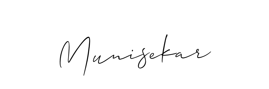 Design your own signature with our free online signature maker. With this signature software, you can create a handwritten (Allison_Script) signature for name Munisekar. Munisekar signature style 2 images and pictures png