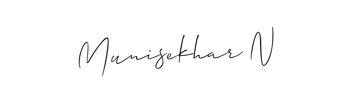 Munisekhar N stylish signature style. Best Handwritten Sign (Allison_Script) for my name. Handwritten Signature Collection Ideas for my name Munisekhar N. Munisekhar N signature style 2 images and pictures png