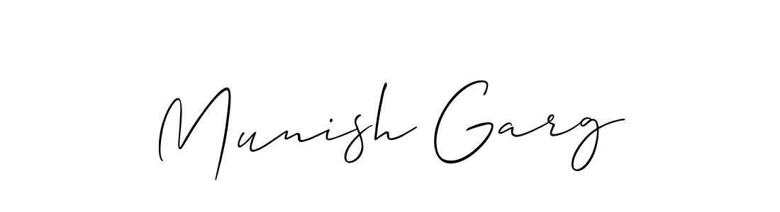 Best and Professional Signature Style for Munish Garg. Allison_Script Best Signature Style Collection. Munish Garg signature style 2 images and pictures png