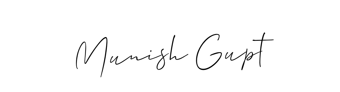 Also You can easily find your signature by using the search form. We will create Munish Gupt name handwritten signature images for you free of cost using Allison_Script sign style. Munish Gupt signature style 2 images and pictures png