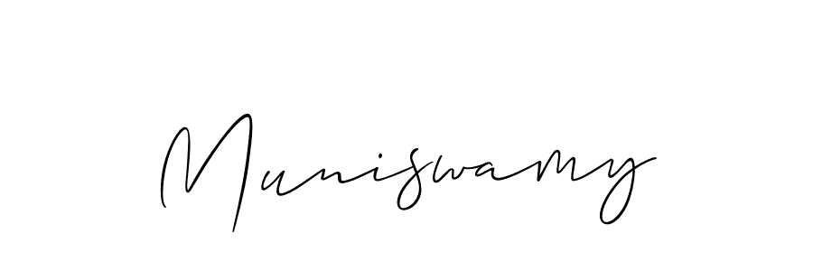 Use a signature maker to create a handwritten signature online. With this signature software, you can design (Allison_Script) your own signature for name Muniswamy. Muniswamy signature style 2 images and pictures png