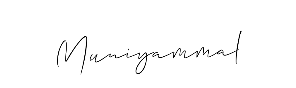 Design your own signature with our free online signature maker. With this signature software, you can create a handwritten (Allison_Script) signature for name Muniyammal. Muniyammal signature style 2 images and pictures png