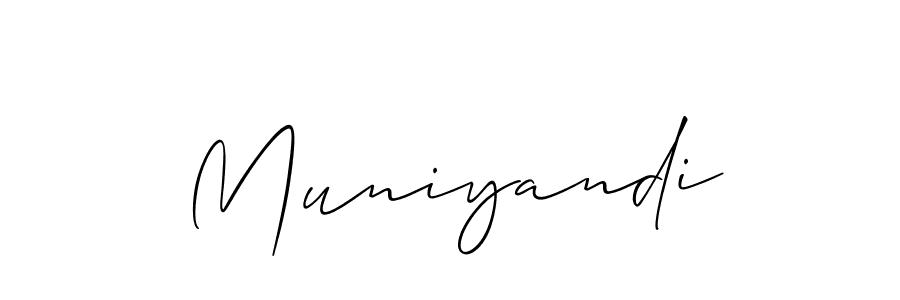 Design your own signature with our free online signature maker. With this signature software, you can create a handwritten (Allison_Script) signature for name Muniyandi. Muniyandi signature style 2 images and pictures png