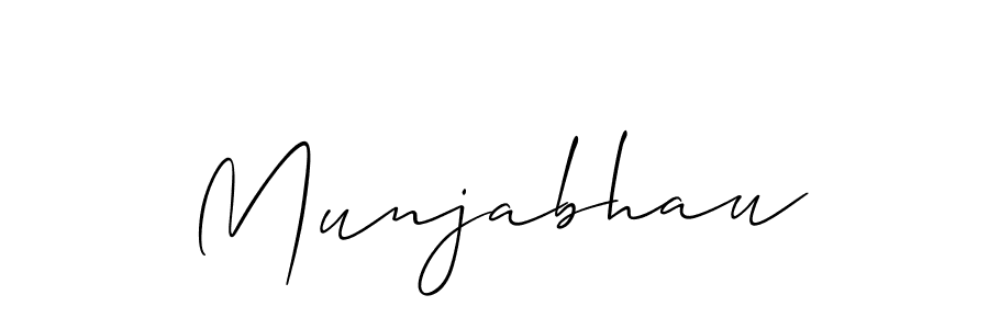 Create a beautiful signature design for name Munjabhau. With this signature (Allison_Script) fonts, you can make a handwritten signature for free. Munjabhau signature style 2 images and pictures png