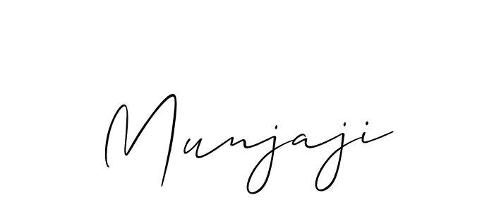 Design your own signature with our free online signature maker. With this signature software, you can create a handwritten (Allison_Script) signature for name Munjaji. Munjaji signature style 2 images and pictures png