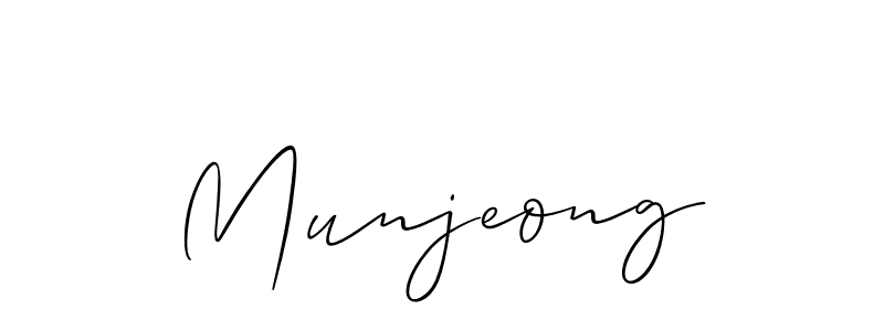 Also we have Munjeong name is the best signature style. Create professional handwritten signature collection using Allison_Script autograph style. Munjeong signature style 2 images and pictures png