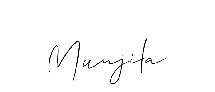 Create a beautiful signature design for name Munjila. With this signature (Allison_Script) fonts, you can make a handwritten signature for free. Munjila signature style 2 images and pictures png