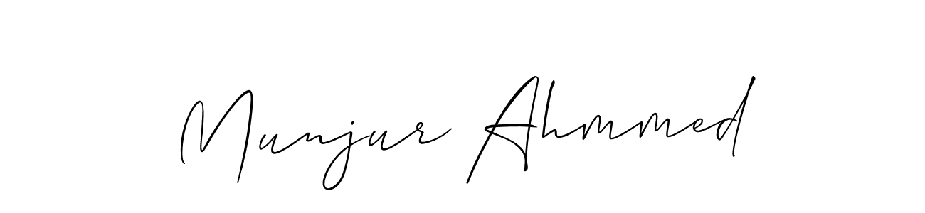 Munjur Ahmmed stylish signature style. Best Handwritten Sign (Allison_Script) for my name. Handwritten Signature Collection Ideas for my name Munjur Ahmmed. Munjur Ahmmed signature style 2 images and pictures png