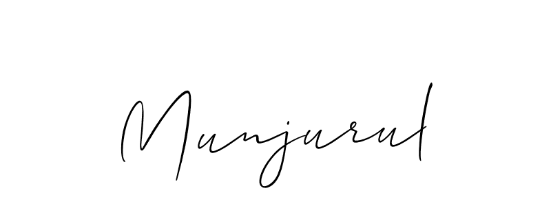 It looks lik you need a new signature style for name Munjurul. Design unique handwritten (Allison_Script) signature with our free signature maker in just a few clicks. Munjurul signature style 2 images and pictures png