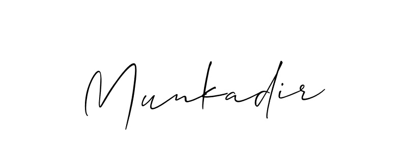 Once you've used our free online signature maker to create your best signature Allison_Script style, it's time to enjoy all of the benefits that Munkadir name signing documents. Munkadir signature style 2 images and pictures png