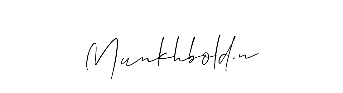 Make a beautiful signature design for name Munkhbold.n. With this signature (Allison_Script) style, you can create a handwritten signature for free. Munkhbold.n signature style 2 images and pictures png