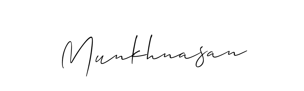 How to make Munkhnasan signature? Allison_Script is a professional autograph style. Create handwritten signature for Munkhnasan name. Munkhnasan signature style 2 images and pictures png