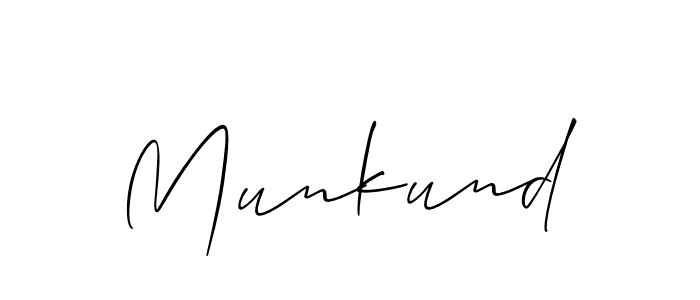 Similarly Allison_Script is the best handwritten signature design. Signature creator online .You can use it as an online autograph creator for name Munkund. Munkund signature style 2 images and pictures png