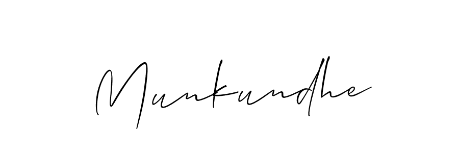 Allison_Script is a professional signature style that is perfect for those who want to add a touch of class to their signature. It is also a great choice for those who want to make their signature more unique. Get Munkundhe name to fancy signature for free. Munkundhe signature style 2 images and pictures png