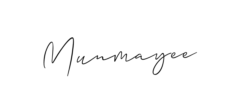 How to make Munmayee name signature. Use Allison_Script style for creating short signs online. This is the latest handwritten sign. Munmayee signature style 2 images and pictures png