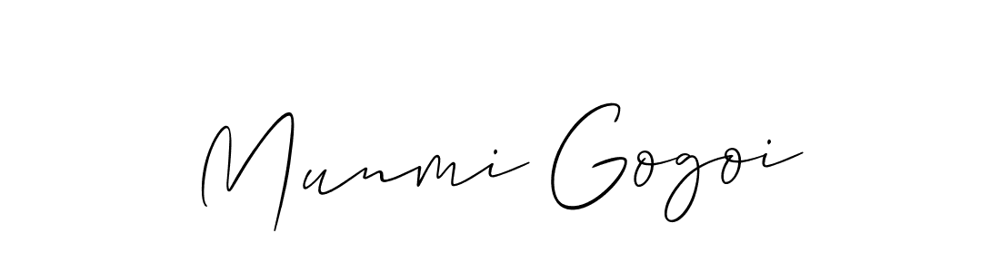 You should practise on your own different ways (Allison_Script) to write your name (Munmi Gogoi) in signature. don't let someone else do it for you. Munmi Gogoi signature style 2 images and pictures png