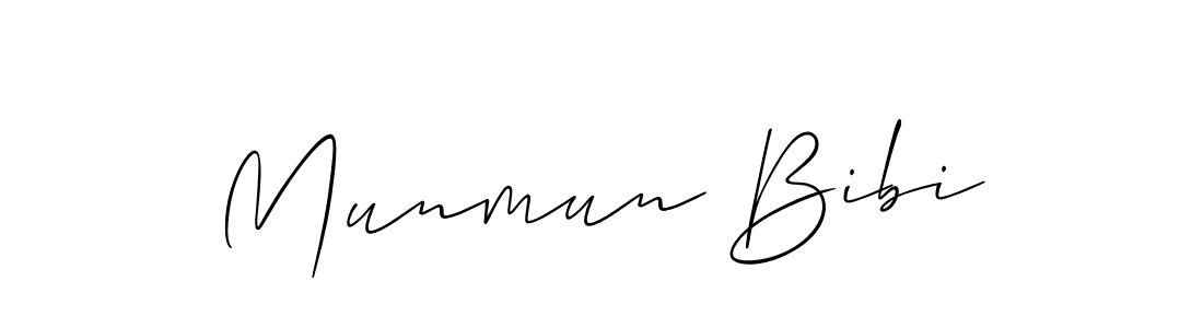 How to Draw Munmun Bibi signature style? Allison_Script is a latest design signature styles for name Munmun Bibi. Munmun Bibi signature style 2 images and pictures png