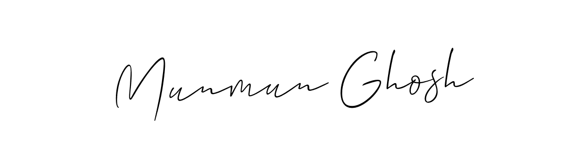 Make a beautiful signature design for name Munmun Ghosh. With this signature (Allison_Script) style, you can create a handwritten signature for free. Munmun Ghosh signature style 2 images and pictures png