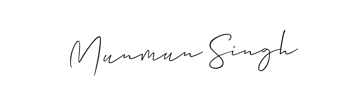 Also You can easily find your signature by using the search form. We will create Munmun Singh name handwritten signature images for you free of cost using Allison_Script sign style. Munmun Singh signature style 2 images and pictures png