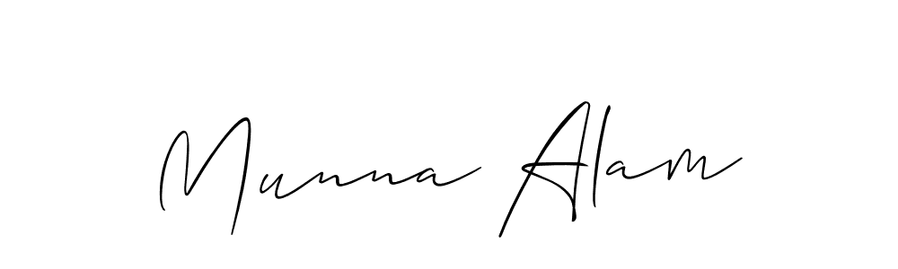 Make a short Munna Alam signature style. Manage your documents anywhere anytime using Allison_Script. Create and add eSignatures, submit forms, share and send files easily. Munna Alam signature style 2 images and pictures png