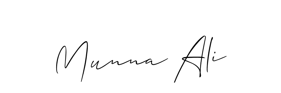 Create a beautiful signature design for name Munna Ali. With this signature (Allison_Script) fonts, you can make a handwritten signature for free. Munna Ali signature style 2 images and pictures png