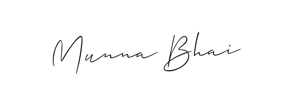Also You can easily find your signature by using the search form. We will create Munna Bhai name handwritten signature images for you free of cost using Allison_Script sign style. Munna Bhai signature style 2 images and pictures png