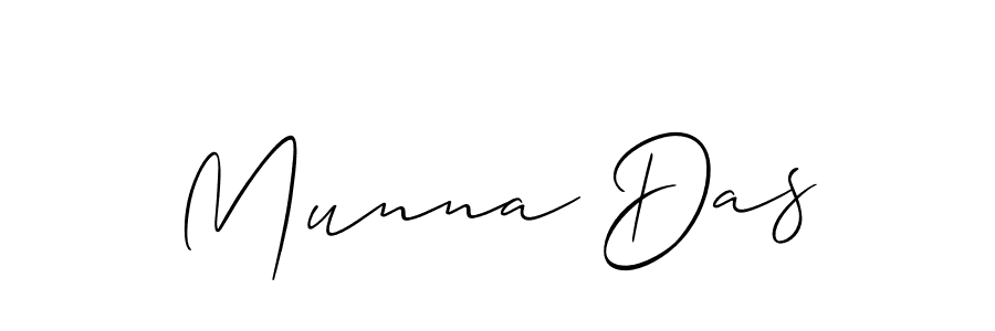 Design your own signature with our free online signature maker. With this signature software, you can create a handwritten (Allison_Script) signature for name Munna Das. Munna Das signature style 2 images and pictures png