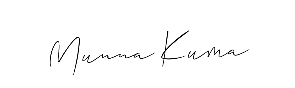 Use a signature maker to create a handwritten signature online. With this signature software, you can design (Allison_Script) your own signature for name Munna Kuma. Munna Kuma signature style 2 images and pictures png
