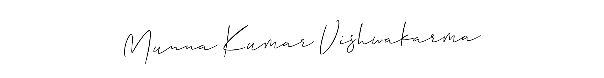 The best way (Allison_Script) to make a short signature is to pick only two or three words in your name. The name Munna Kumar Vishwakarma include a total of six letters. For converting this name. Munna Kumar Vishwakarma signature style 2 images and pictures png