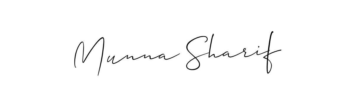 if you are searching for the best signature style for your name Munna Sharif. so please give up your signature search. here we have designed multiple signature styles  using Allison_Script. Munna Sharif signature style 2 images and pictures png