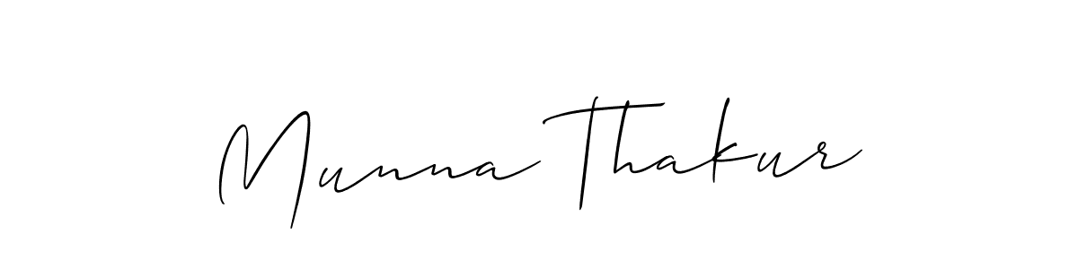 Use a signature maker to create a handwritten signature online. With this signature software, you can design (Allison_Script) your own signature for name Munna Thakur. Munna Thakur signature style 2 images and pictures png