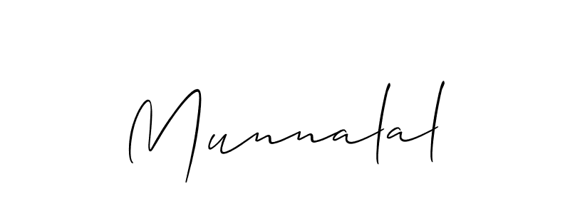 Design your own signature with our free online signature maker. With this signature software, you can create a handwritten (Allison_Script) signature for name Munnalal. Munnalal signature style 2 images and pictures png