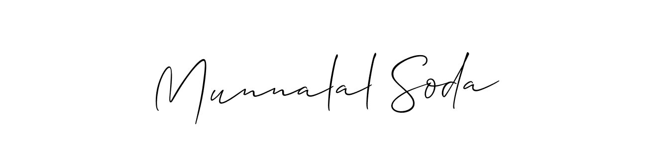 How to Draw Munnalal Soda signature style? Allison_Script is a latest design signature styles for name Munnalal Soda. Munnalal Soda signature style 2 images and pictures png