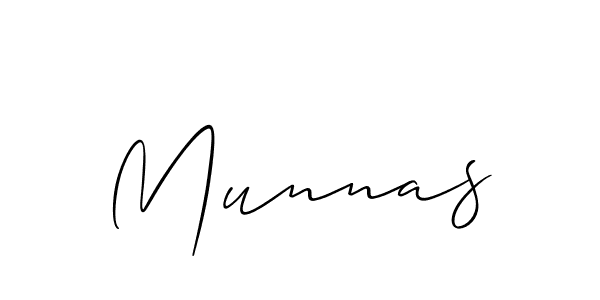 The best way (Allison_Script) to make a short signature is to pick only two or three words in your name. The name Munnas include a total of six letters. For converting this name. Munnas signature style 2 images and pictures png