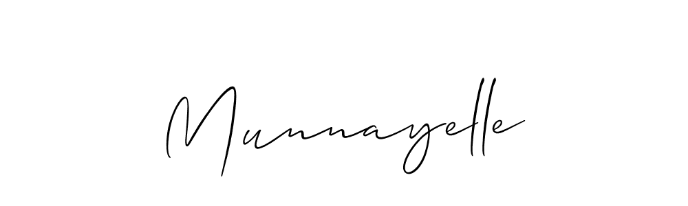 How to Draw Munnayelle signature style? Allison_Script is a latest design signature styles for name Munnayelle. Munnayelle signature style 2 images and pictures png