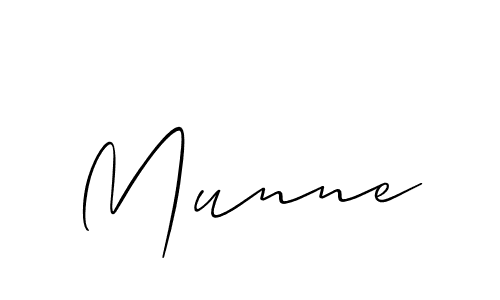 Make a beautiful signature design for name Munne. With this signature (Allison_Script) style, you can create a handwritten signature for free. Munne signature style 2 images and pictures png