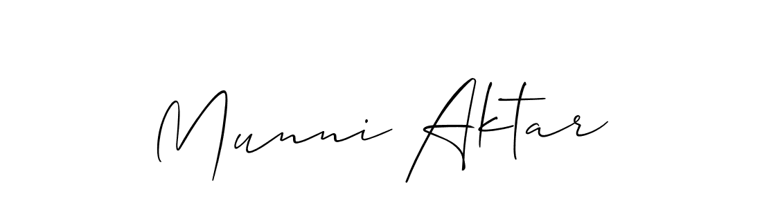 Make a short Munni Aktar signature style. Manage your documents anywhere anytime using Allison_Script. Create and add eSignatures, submit forms, share and send files easily. Munni Aktar signature style 2 images and pictures png