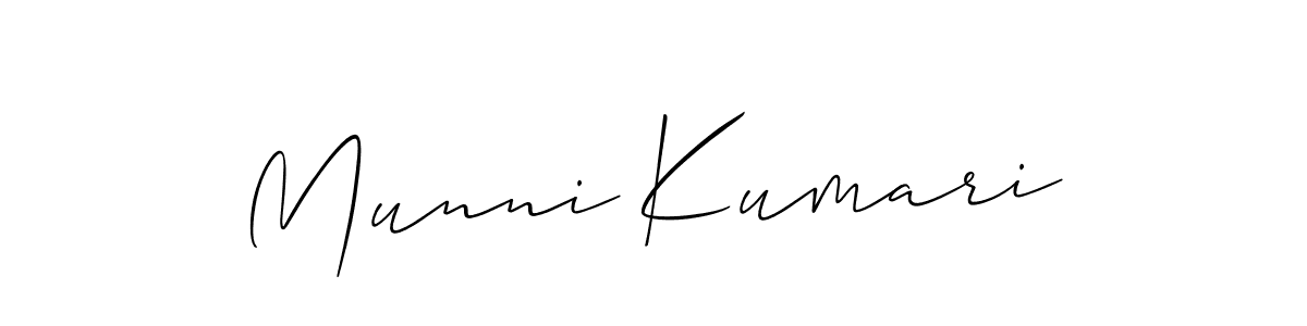 Create a beautiful signature design for name Munni Kumari. With this signature (Allison_Script) fonts, you can make a handwritten signature for free. Munni Kumari signature style 2 images and pictures png