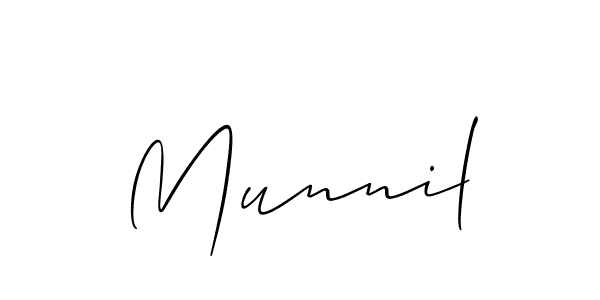 How to make Munnil signature? Allison_Script is a professional autograph style. Create handwritten signature for Munnil name. Munnil signature style 2 images and pictures png