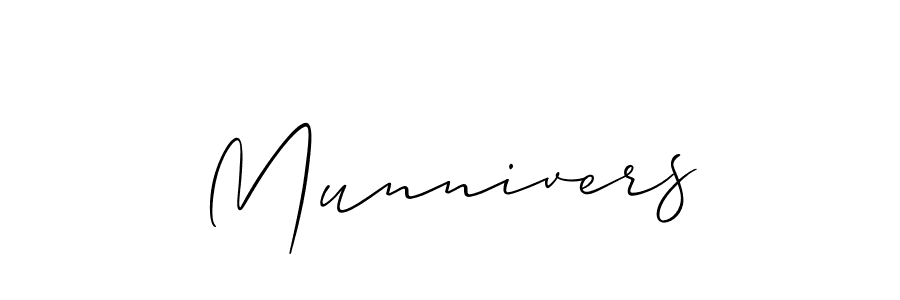 How to Draw Munnivers signature style? Allison_Script is a latest design signature styles for name Munnivers. Munnivers signature style 2 images and pictures png