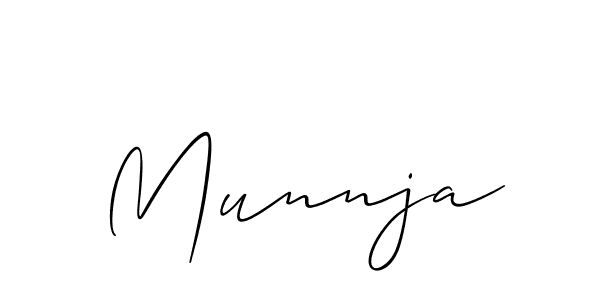 Make a beautiful signature design for name Munnja. With this signature (Allison_Script) style, you can create a handwritten signature for free. Munnja signature style 2 images and pictures png