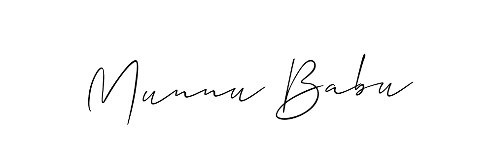 if you are searching for the best signature style for your name Munnu Babu. so please give up your signature search. here we have designed multiple signature styles  using Allison_Script. Munnu Babu signature style 2 images and pictures png