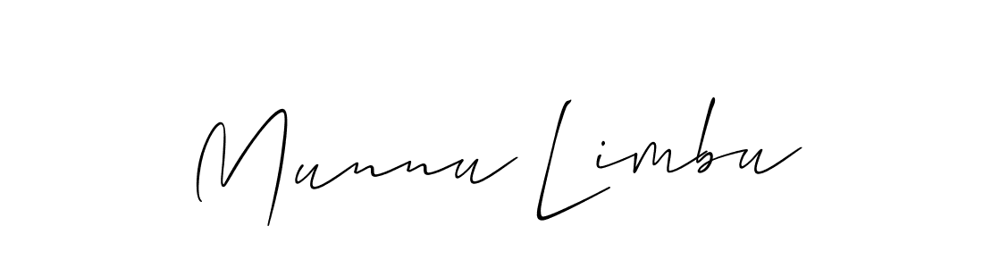 if you are searching for the best signature style for your name Munnu Limbu. so please give up your signature search. here we have designed multiple signature styles  using Allison_Script. Munnu Limbu signature style 2 images and pictures png