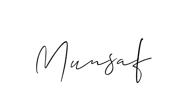 Create a beautiful signature design for name Munsaf. With this signature (Allison_Script) fonts, you can make a handwritten signature for free. Munsaf signature style 2 images and pictures png